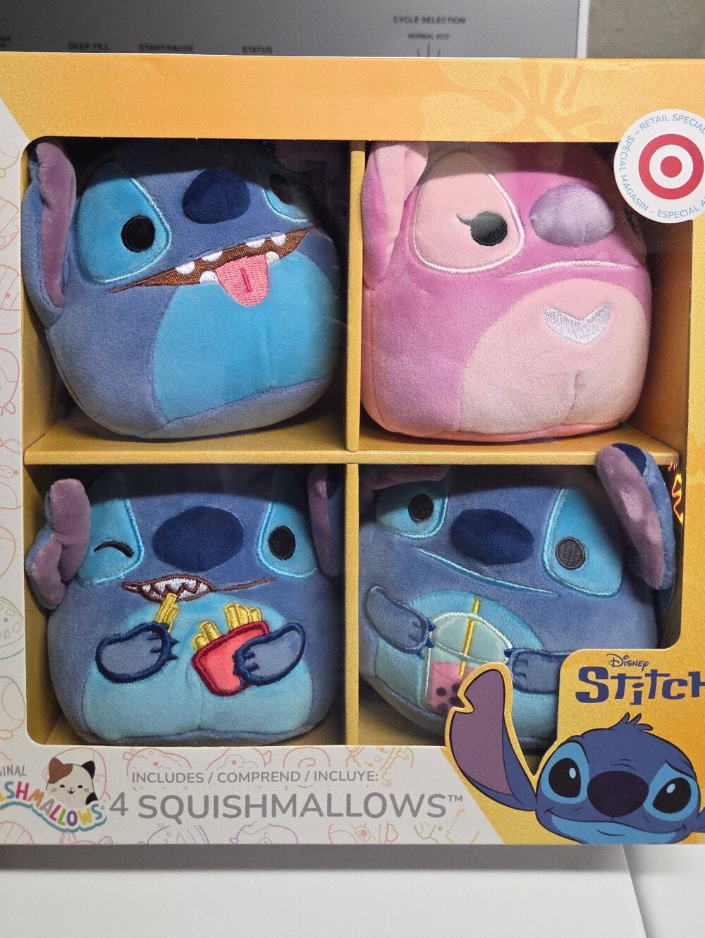 Brand New Target Exclusive Disney Stitch Squishmallows 4-Pack Plush -Blue & Pink